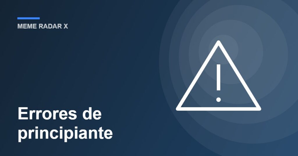 Errores de principiante al comprar memecoins